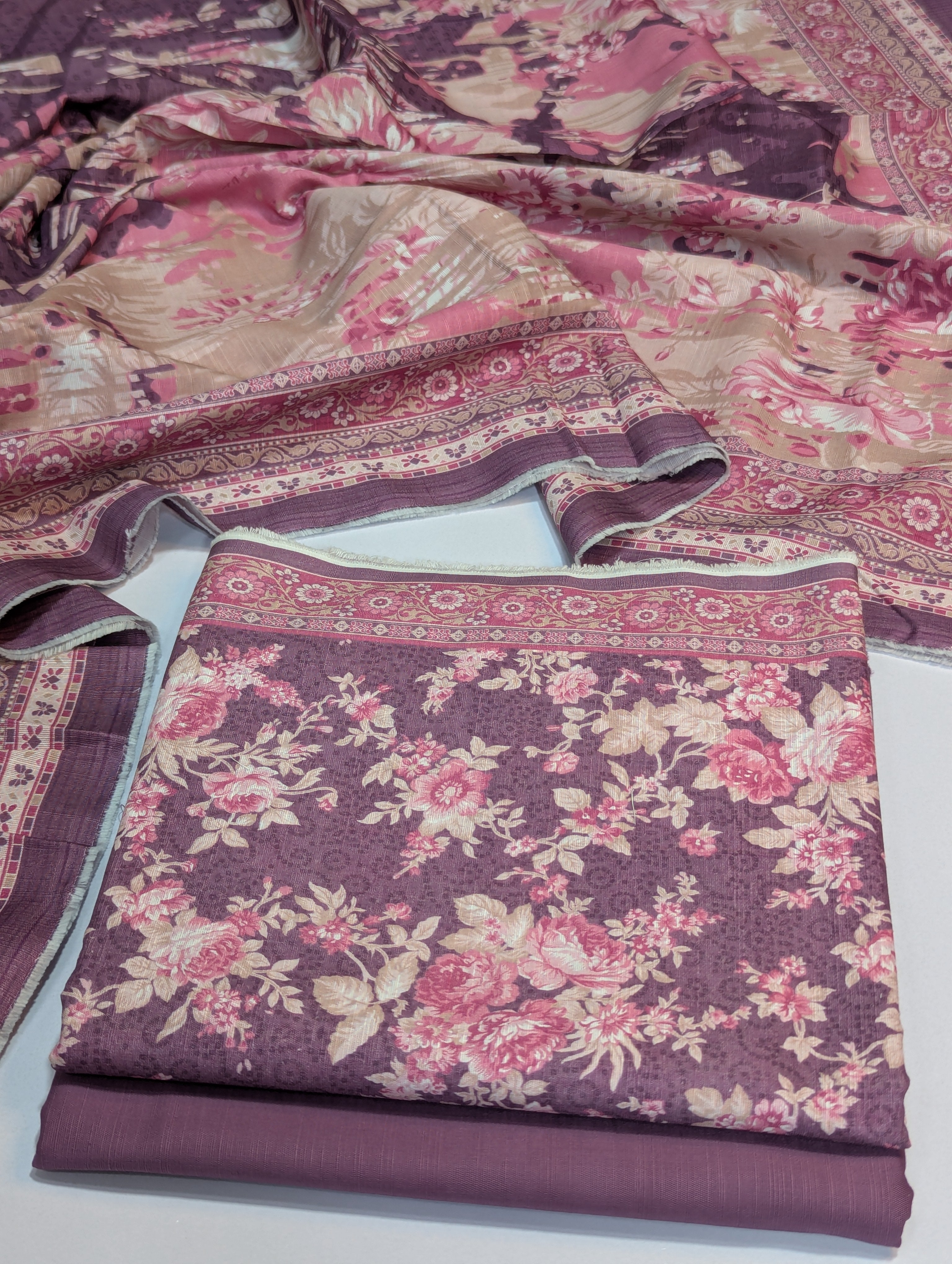 Bin Saeed Khaddar 3 Piece Suit – Design 52