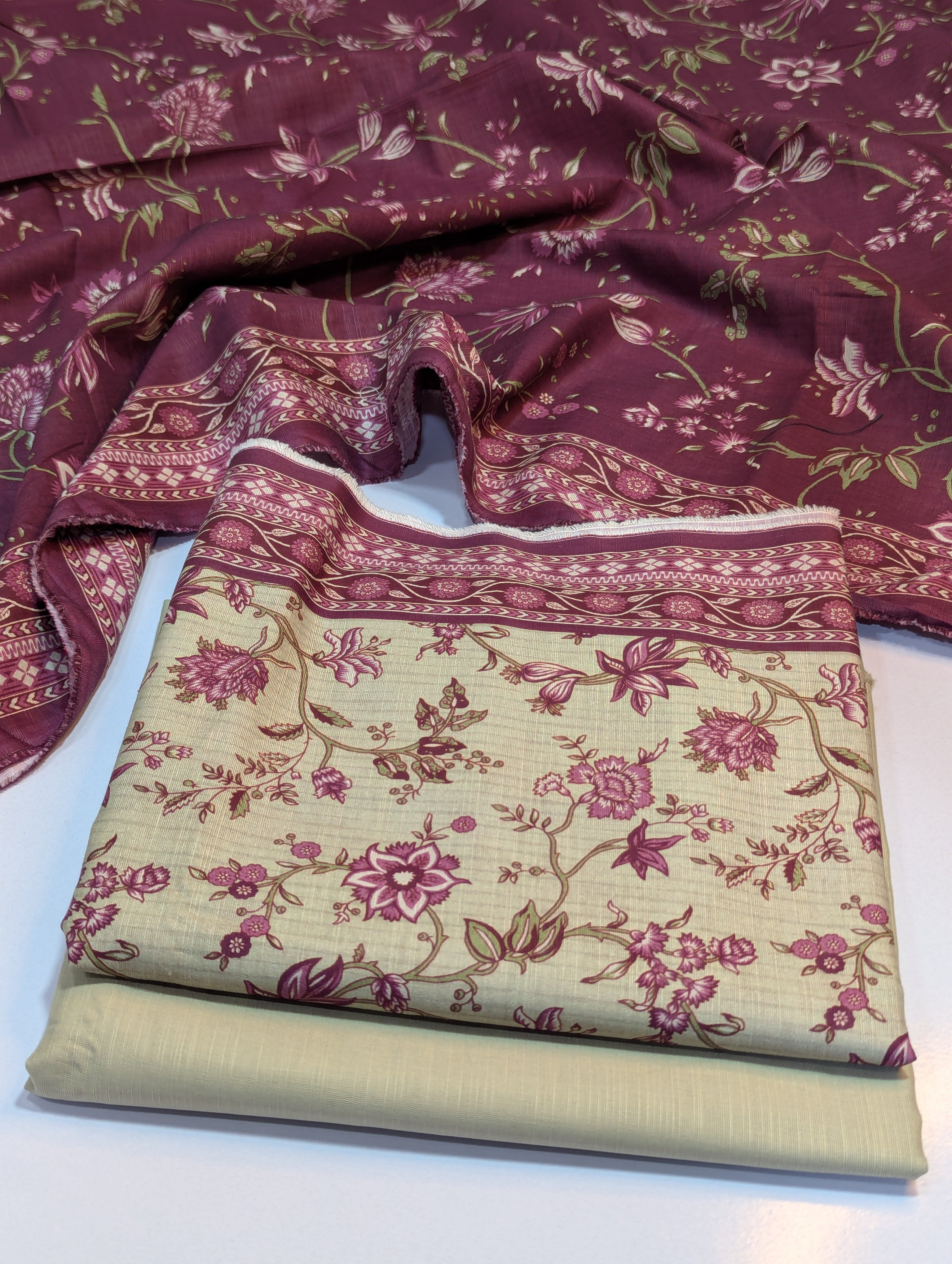 Bin Saeed Khaddar 3 Piece Suit – Design 43